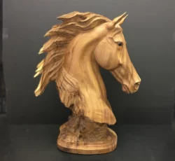 Suar Wood Horse Bust